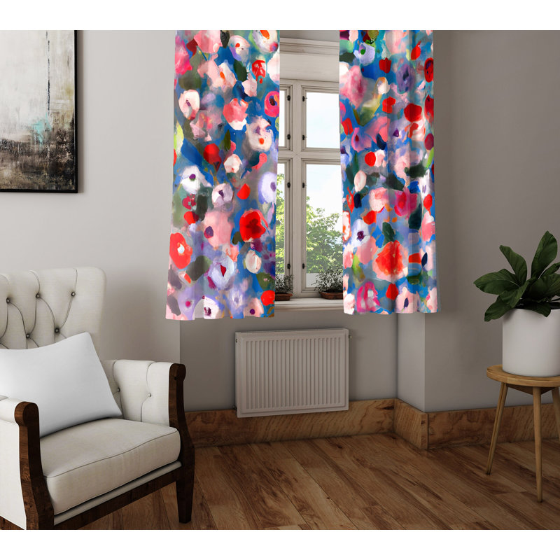 Danile Semi Sheer Curtain Pair, 40" W x 61" L