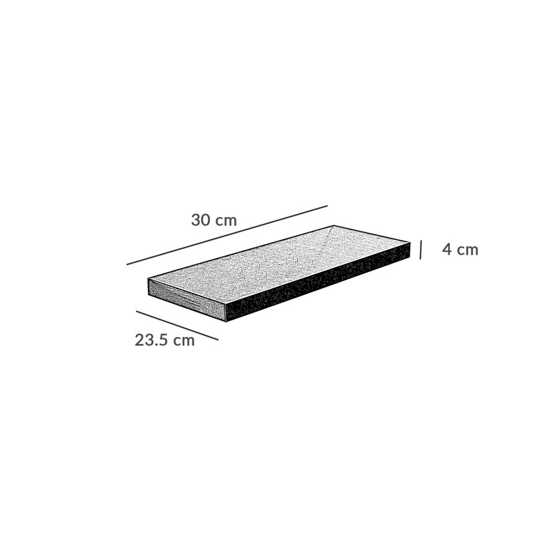 Balwinder, 3.8cm H x 110cm W x 23.5cm D, Black