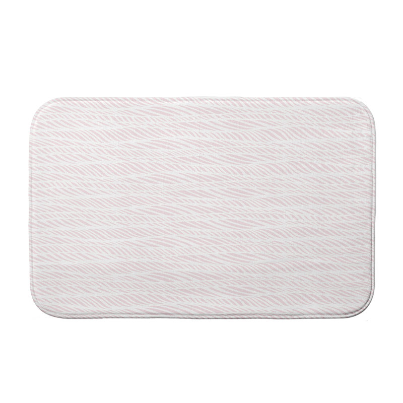 Tapis de bain Rolling Waves Doss, l 24 po x L 36 po, Rose