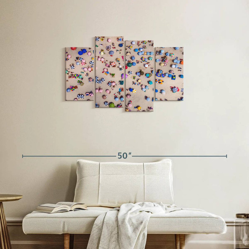 Gillard Beachgoers At Rio De Janeiro, 22" H x 36" W