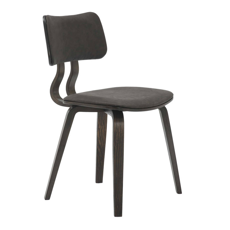 Chaise de salle à manger Hoyal Mid-Century Modern, Noyer foncé / brun, Simple