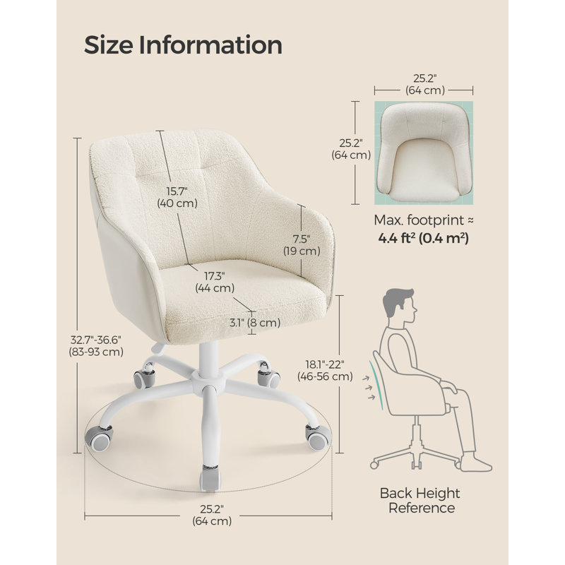 Office Chair, Cappuccino Sherpa