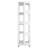 4-Tier All-Steel Rotating Bookshelf With 360° Wheels, Large Size Sturdy & Spacious Book Rack, New Style White Bookshelf,Easy Assembly