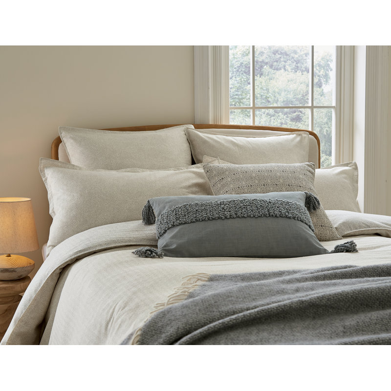Florin Cotton Duvet Cover Set, Double - 2 Pillowcases (48 x 74 cm)