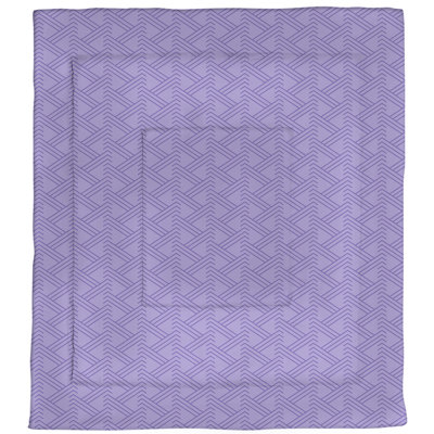Full Color Zig Zag Pattern Microfiber Single Reversible Comforter