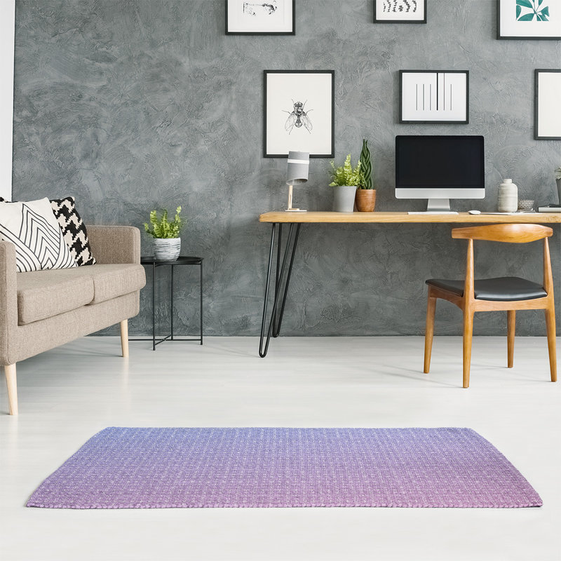 Tapis rouge violet pâle/bleu clair dégradé napperon, Rectangle 5 pi x 7 pi