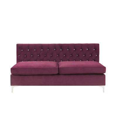 Baggusingh 69'' Velvet Loveseat