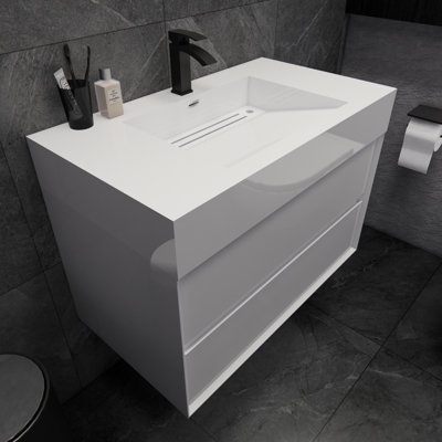 Meuble-lavabo simple 35,5 po Albizu