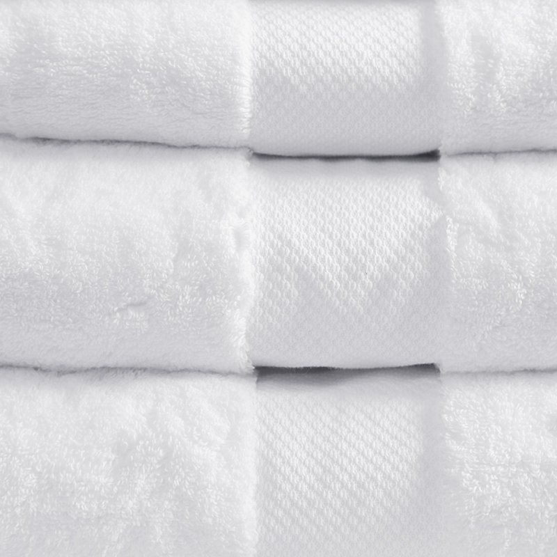 Cotton 6 Piece Bath Towel Set, White
