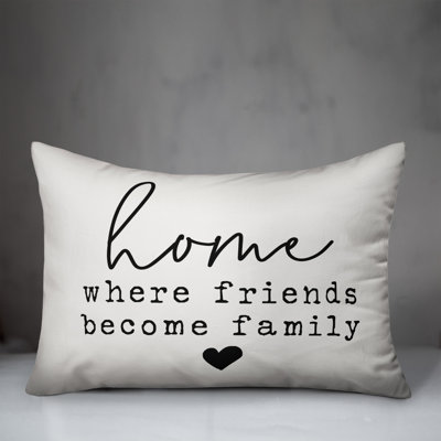 Textual Outdoor Throw Pillow