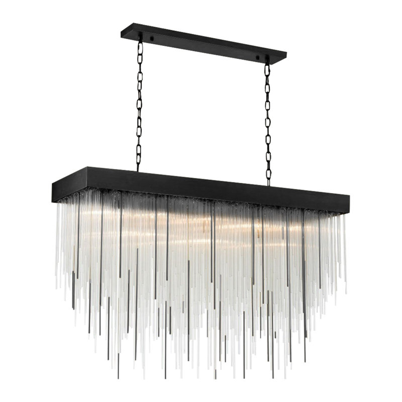 Waterfall 27 - Light Chandelier, Satin Brushed Black