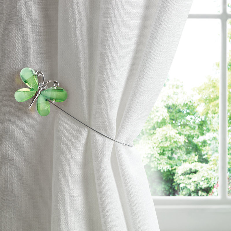 Avtepe Magnetic Butterfly Curtain Holdback/Tieback, Green