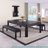 Cadora Duo Slate Pool Table in Black Ash-108230028-106898018-108230029