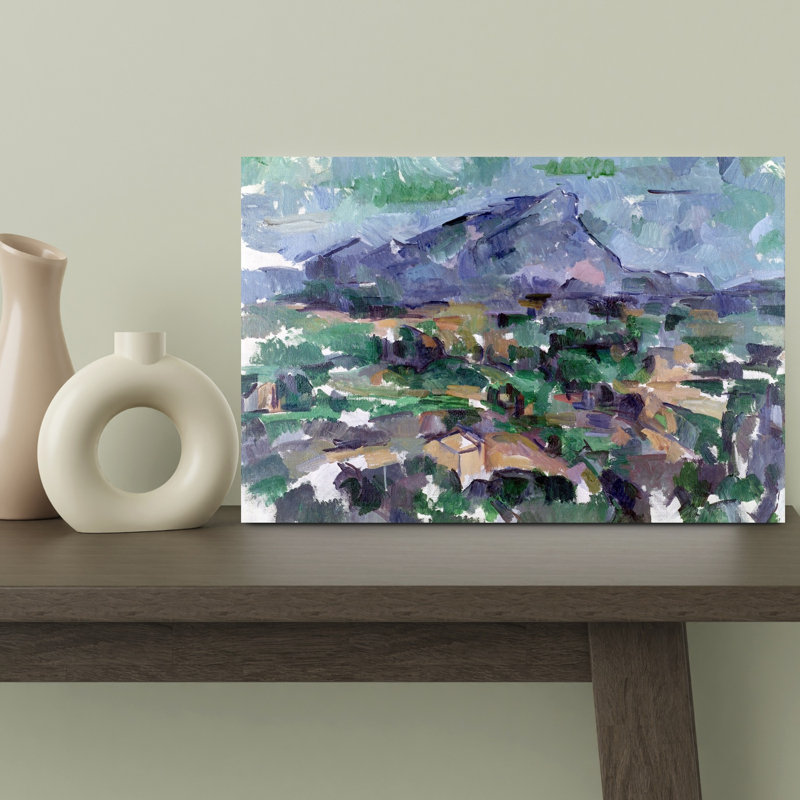 Mont Sainte-Victoire, 1904-1906 - Estampe d'art mural contemporain abstrait, H 12 po x l 18 po