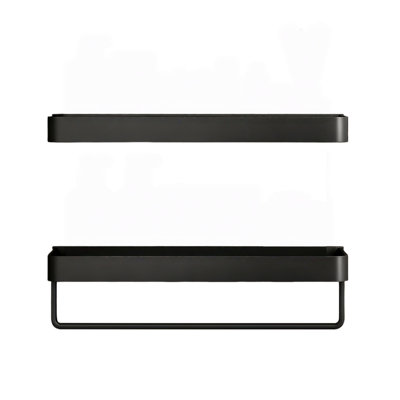 2-Tier Floating Wall Shelf With Removable Hooks