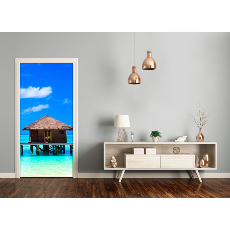 Houses On Water Door Decal