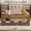 Banc en bois massif 47,24 po avec rangement