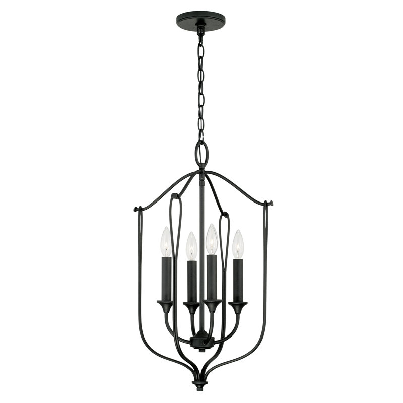 4 - Light Black Iron Lantern Pendant