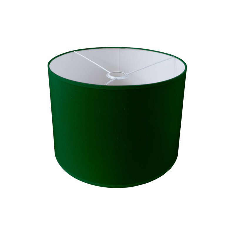 Lauryn 1 - Light White Cylinder Pendant, 20cm H x 35cm W x 35cm D, Dark Green