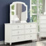 Commode 6 tiroirs avec miroir Brumfield