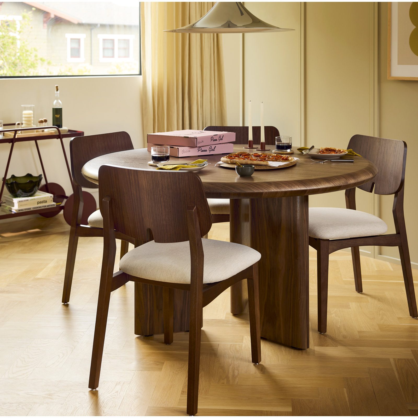 Dyron Oak Side Chair, Medley Ivory/Nogal