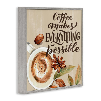 «Rustic Coffee Makes possible», estampe numérique, conception de Kim Allen