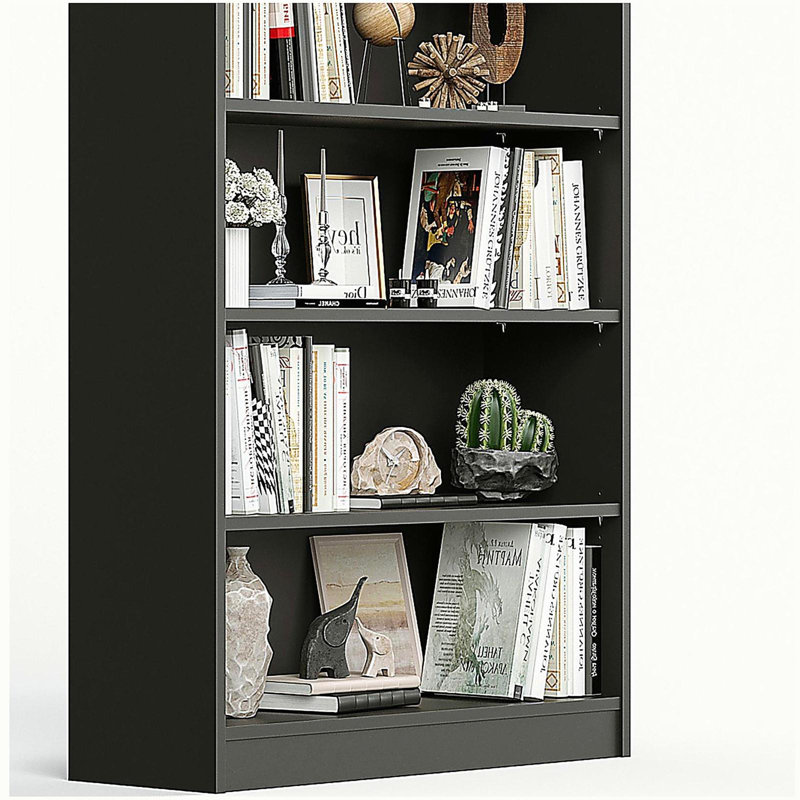 Bibliothèque 4 niveaux, Noir, (4 tablettes) H 48 po x l 33 po x P 11,6 po