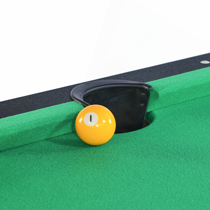 Table de billard 6 pieds avec plateau de tennis de table - noir avec feutre vert