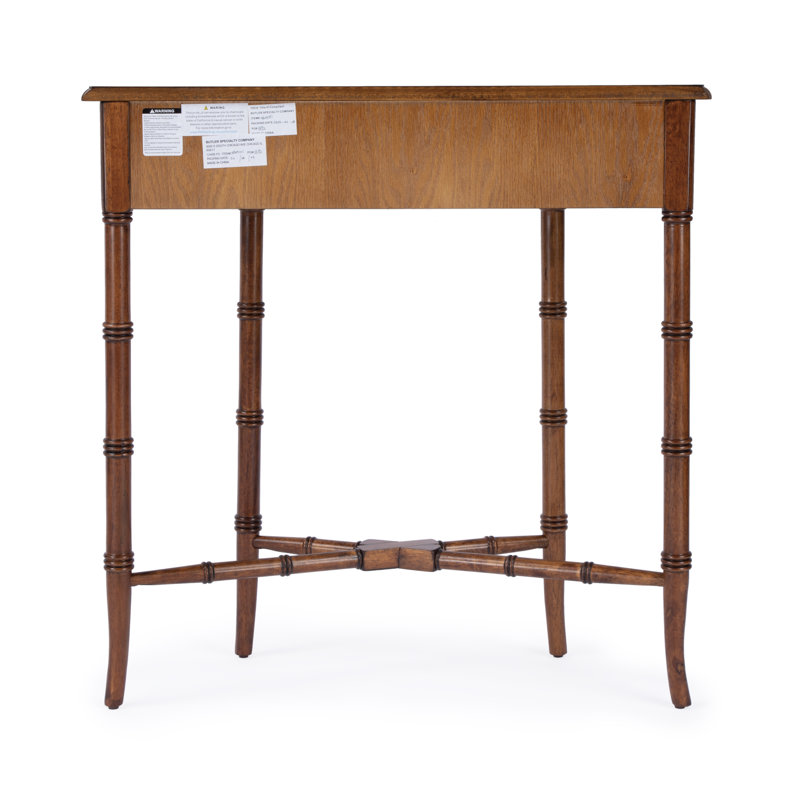 Skilling Demilune Console Table, Olive Ash Burl