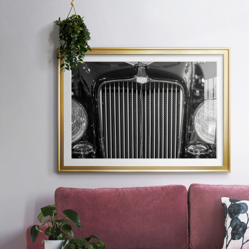 Vroom II, reproduction d'art encadrée, Or, H 30 po x l 44 po x P 1,5 po