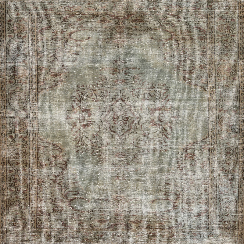 Tapis gris / brun Keiran, Carré 7 pi