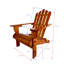 Chaise Adirondack d'extérieur ou d'intérieur en bois, pliable, chêne