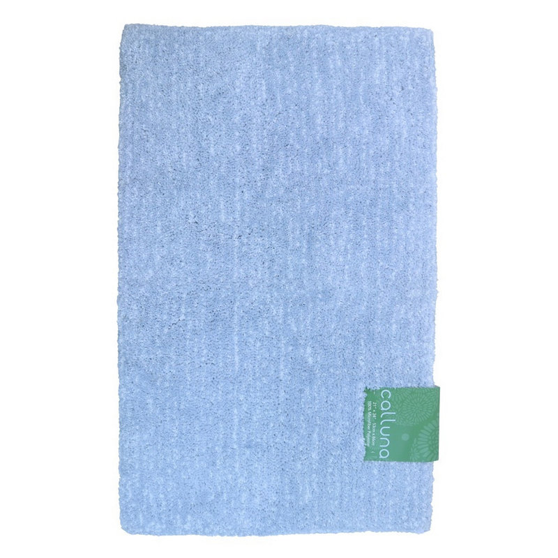 Microfiber Non-Slip Bath Rug, Blue