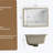 16 Inch Rectangle Undermount Bathroom Sink Under Counter Vanity Sink Opening Size White Porcelain Basin Sink Para Baños