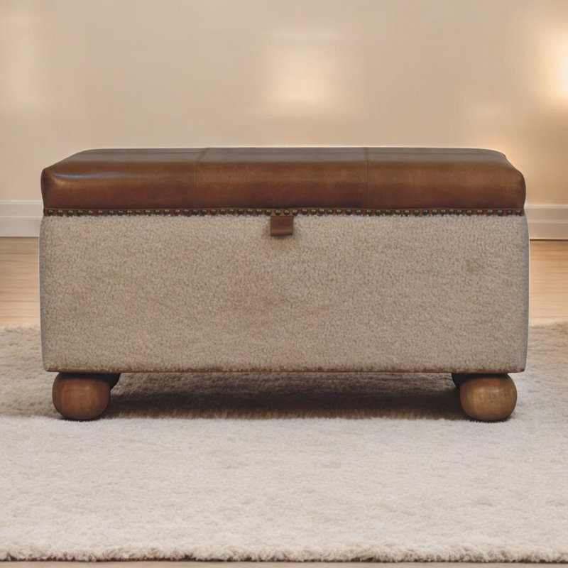 Boucle Lid- Up Ottoman