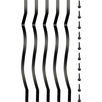 32.25" H x 1" W x 0.1" D Metal Staircase Baluster Set