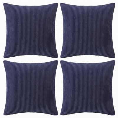 Simple Striped Plush Straight Plush Cushion Cover Pillow