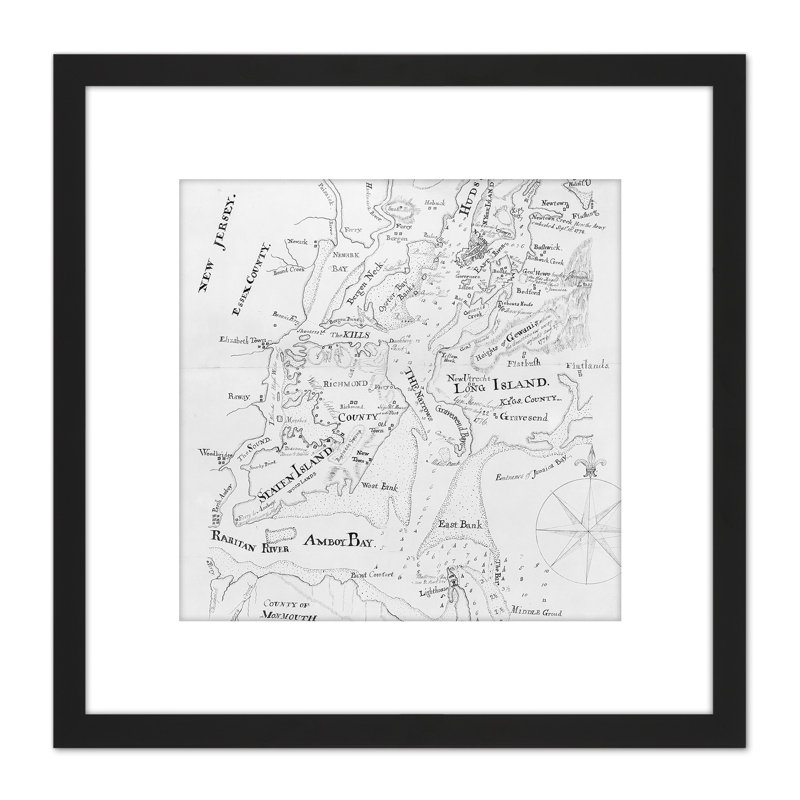 Map Van Steenburgh 1794 New York Harbour Chart Plan - Single Picture Frame Print