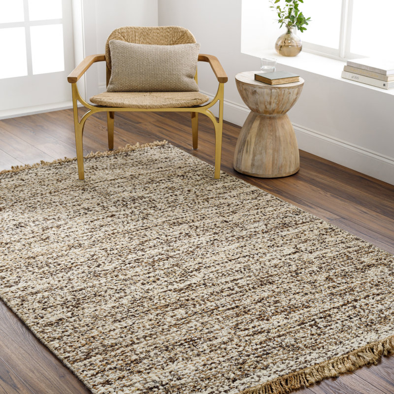 Tapis abstrait gris en laine tressé à la main Alessia, Rectangulaire : 12 pi x 15 pi