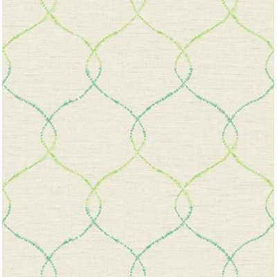 Rouleau de papier peint l 33 pi x l 20,5 po treillis shibori Asmah