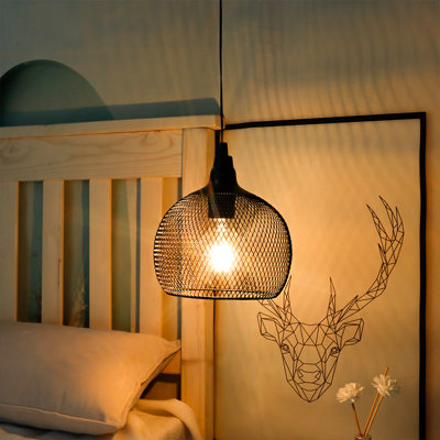 Black Battery Powered Decorative Pendant Lamp