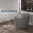 Smart Toilet with Auto Open/Close & Foot Kick Flush, Heated Seat, Warm Wash & Dry, LED (Matte Gray)-129884010
