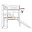 Lit mezzanine en métal avec bureau intégré-445701628