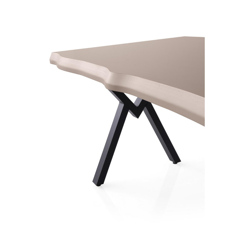 Ferro Beech Dining Table, Light Mocha