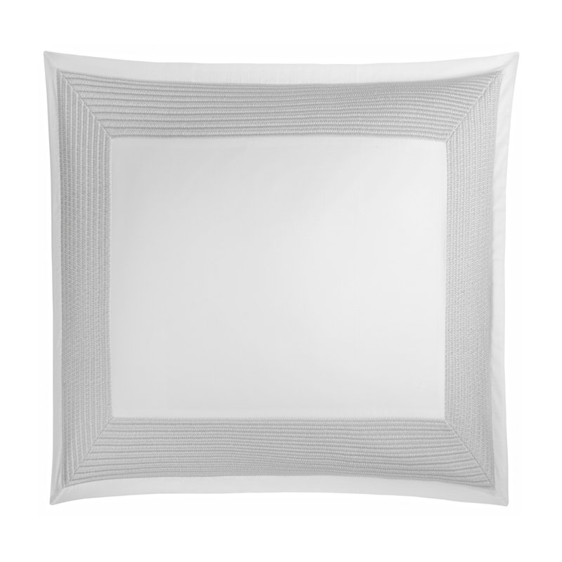 Herron Sham, King, White/Silver