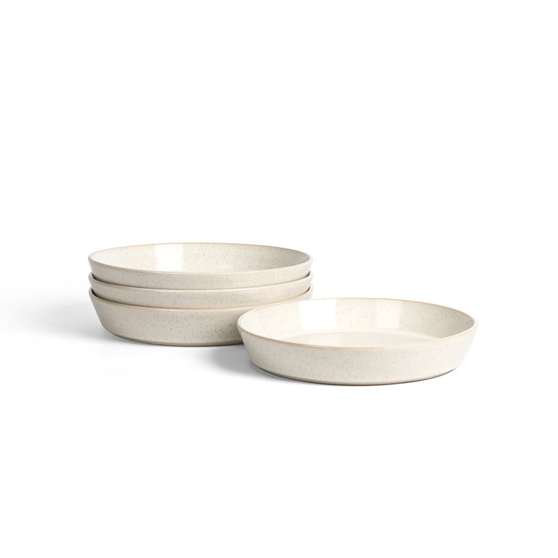 Ensemble de bols à pâtes en pierre 4 pièces Stone Lain Claire, Blanc