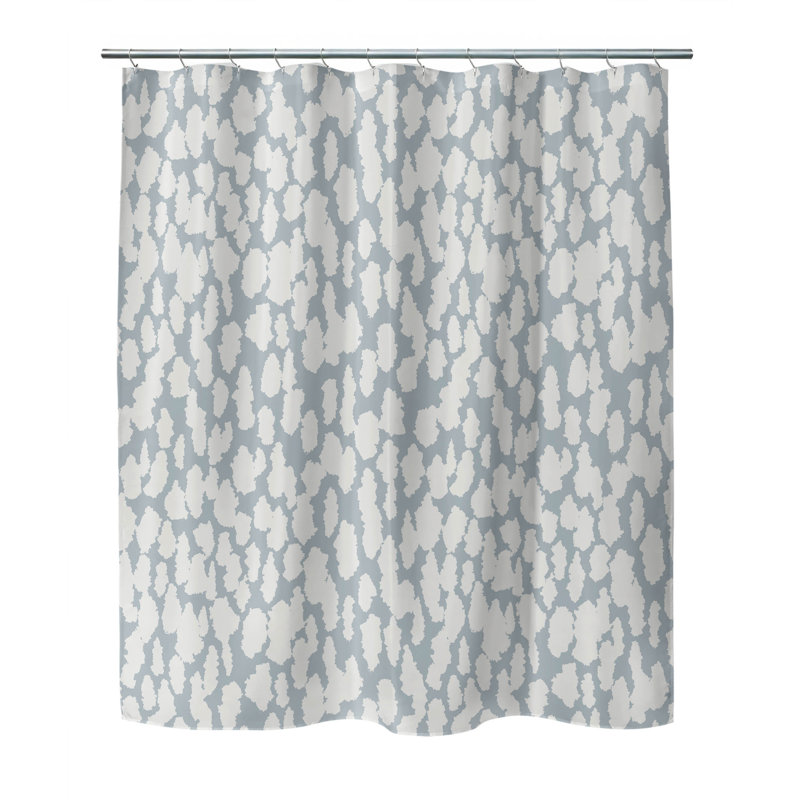 Animal Splat Ultra-Thin Lightweight Shower Curtain, Blue/Slate Blue