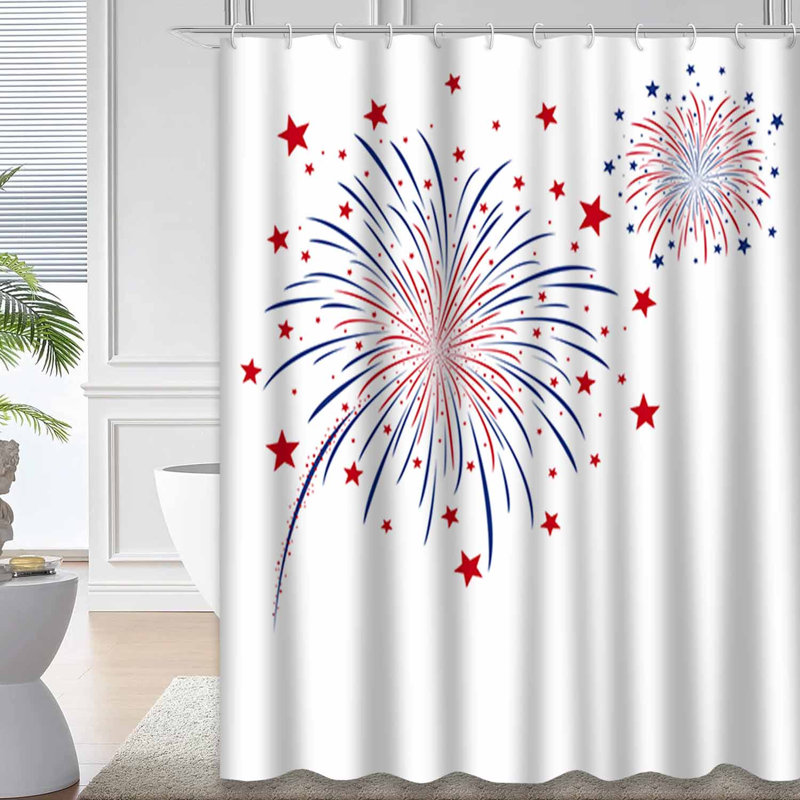 Rideau de douche Firework, L 72 po x l 72 po