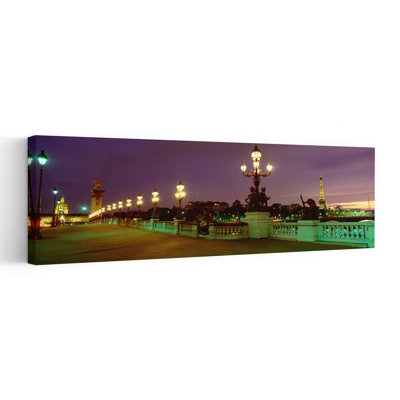 Alexander III Bridge, Paris, France Contemporary Architecture Sunset Wall Art