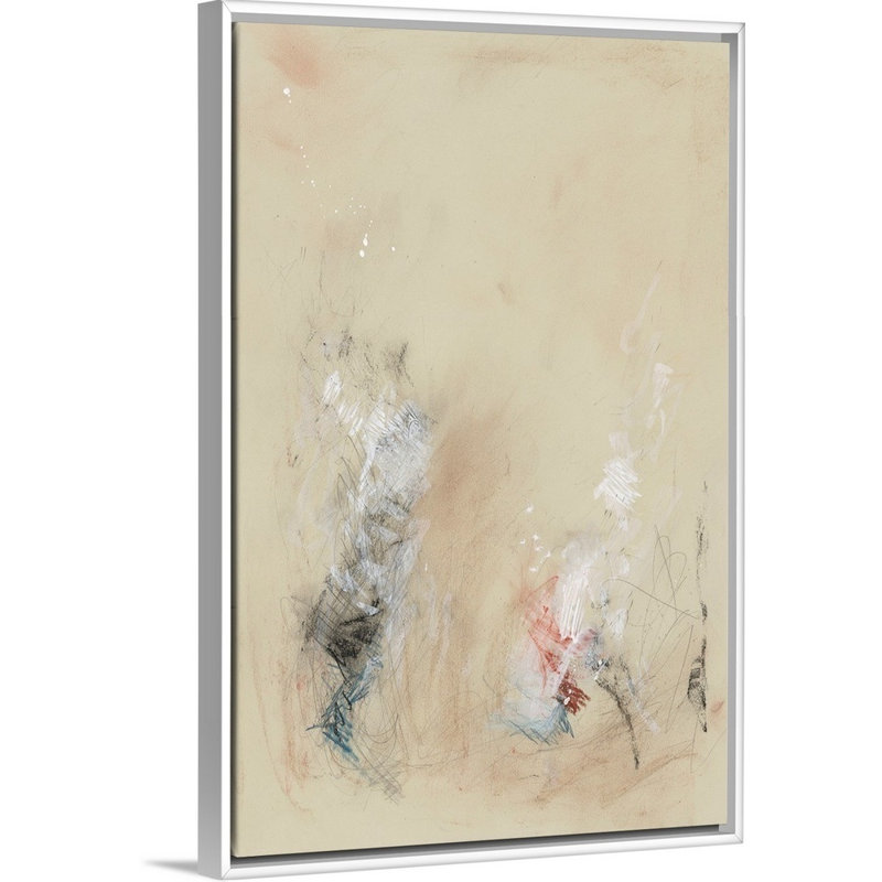«Transient Murmur I» par Renee W. Stramel, reproduction d'art sur toile, H 38 po x l 26 po x P 1,75 po, Cadre flottant blanc